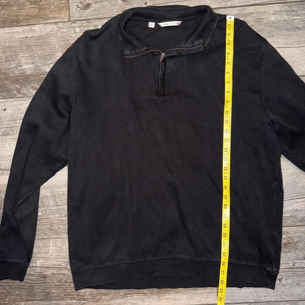 Cutter & Buck Mens XL Black Long Sleeve 1/4 Zip Pullover Sweatshirt